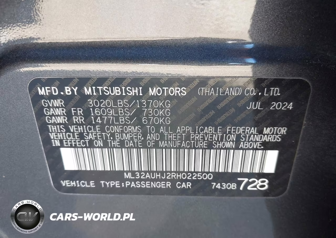 2024 Mitsubishi Mirage Es-Le VIN:ML32AUHJ2RH022500 - 9