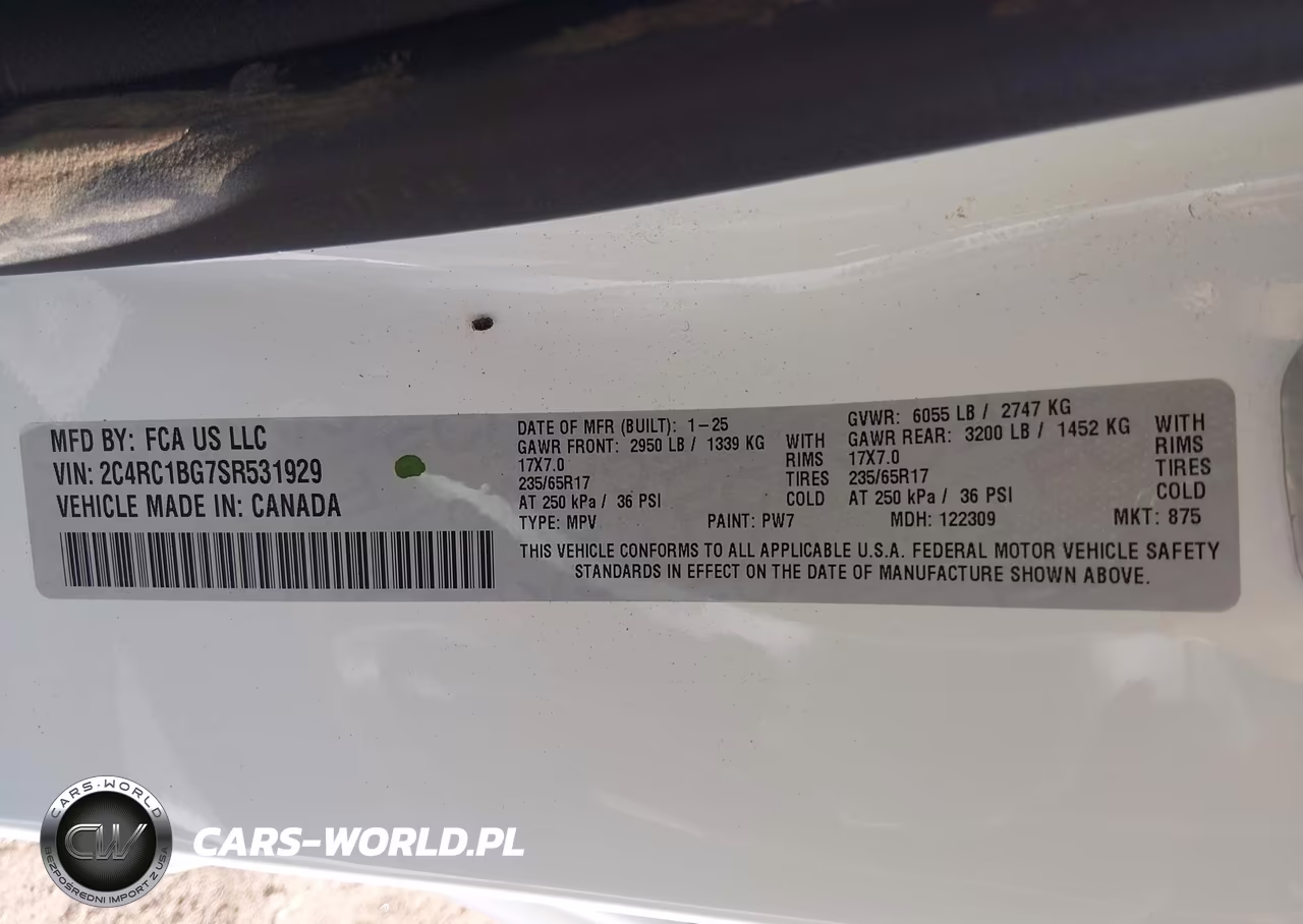 2025 Chrysler Pacifica Select VIN:2C4RC1BG7SR531929 - 9