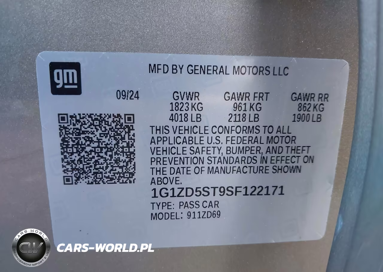 2025 Chevrolet Malibu Fwd 1Lt VIN:1G1ZD5ST9SF122171 - 9