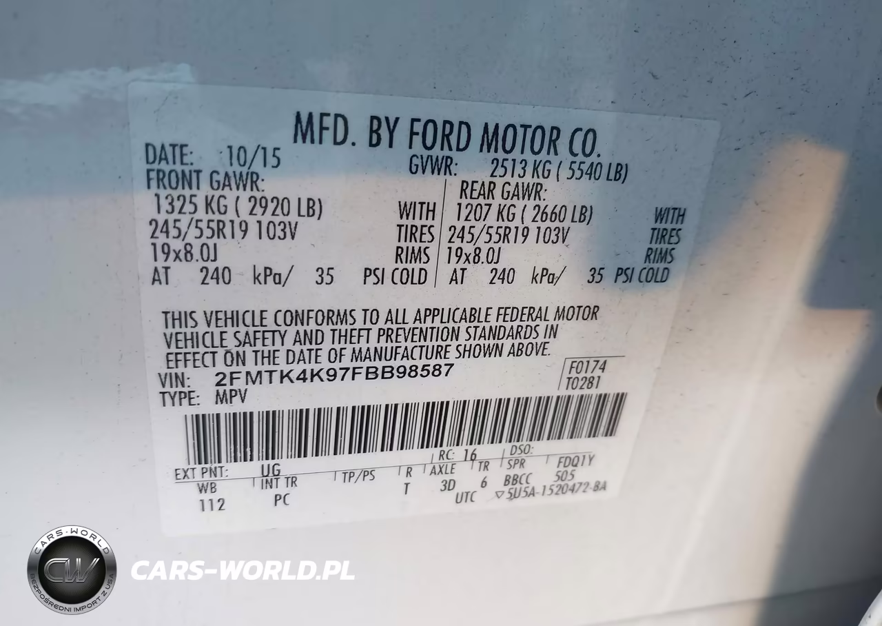 2015 Ford Edge Titanium VIN:2FMTK4K97FBB98587 - 9