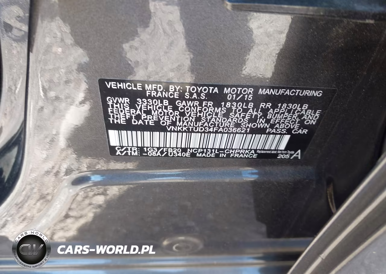 2015 Toyota Yaris Le VIN:VNKKTUD34FA036621 - 9