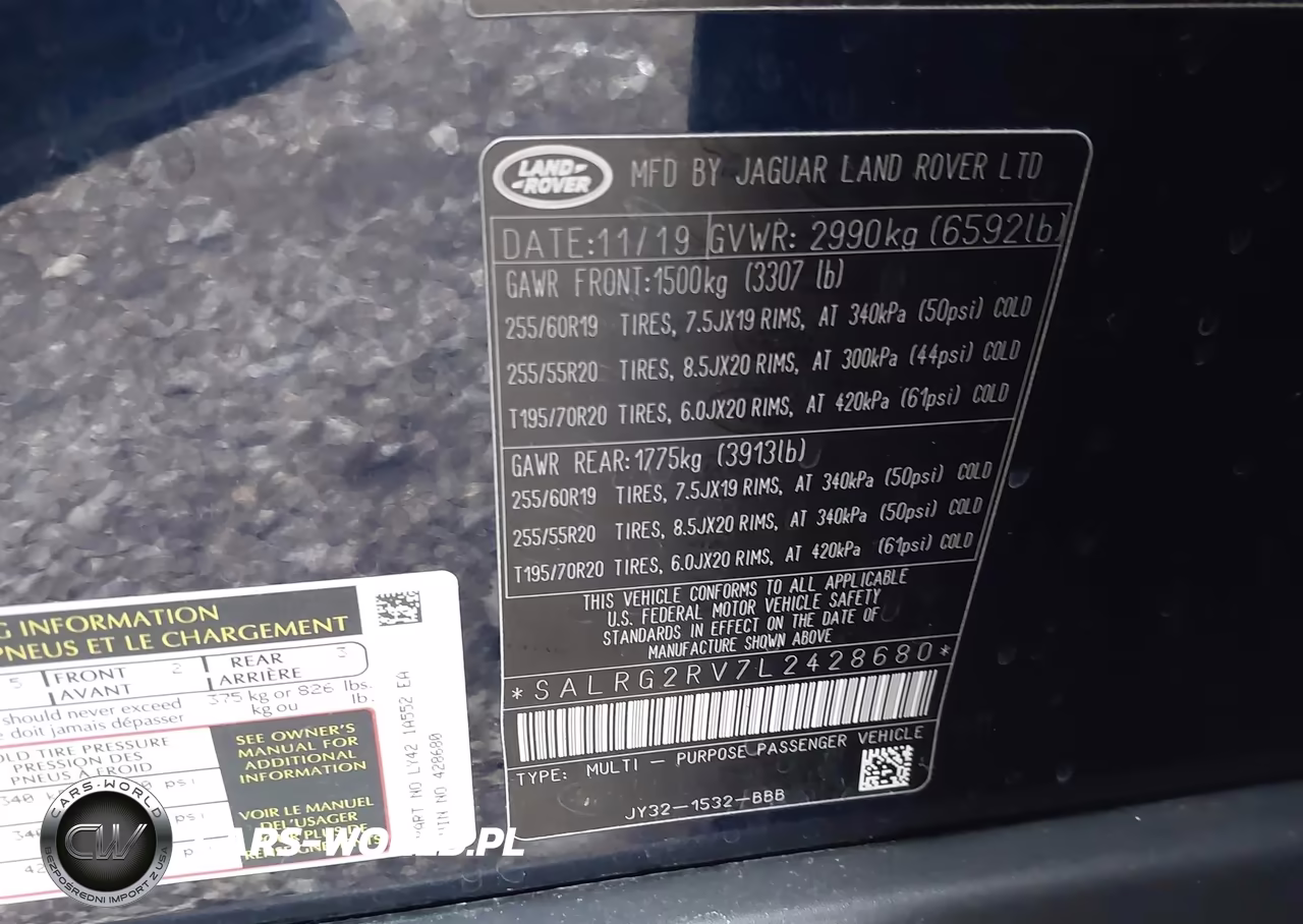 2020 Land Rover Discovery Se VIN:SALRG2RV7L2428680 - 9