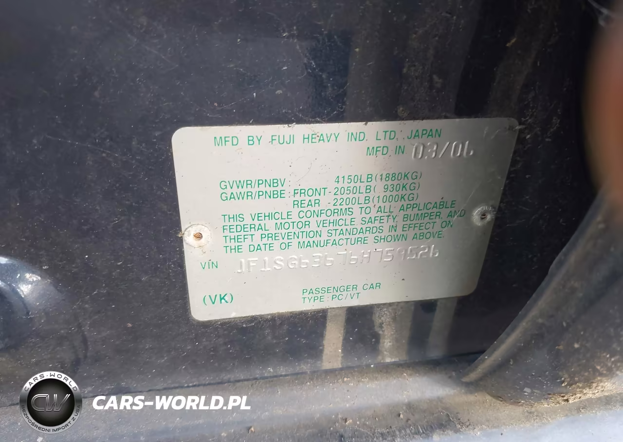 2006 Subaru Forester 2.5X VIN:JF1SG63676H759526 - 9