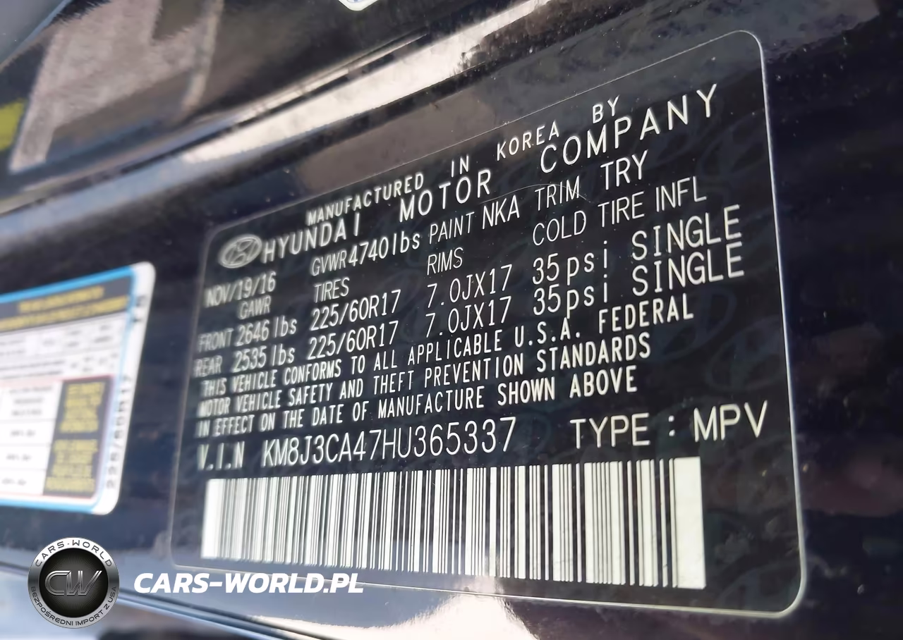 2017 Hyundai Tucson Se Plus VIN:KM8J3CA47HU365337 - 9