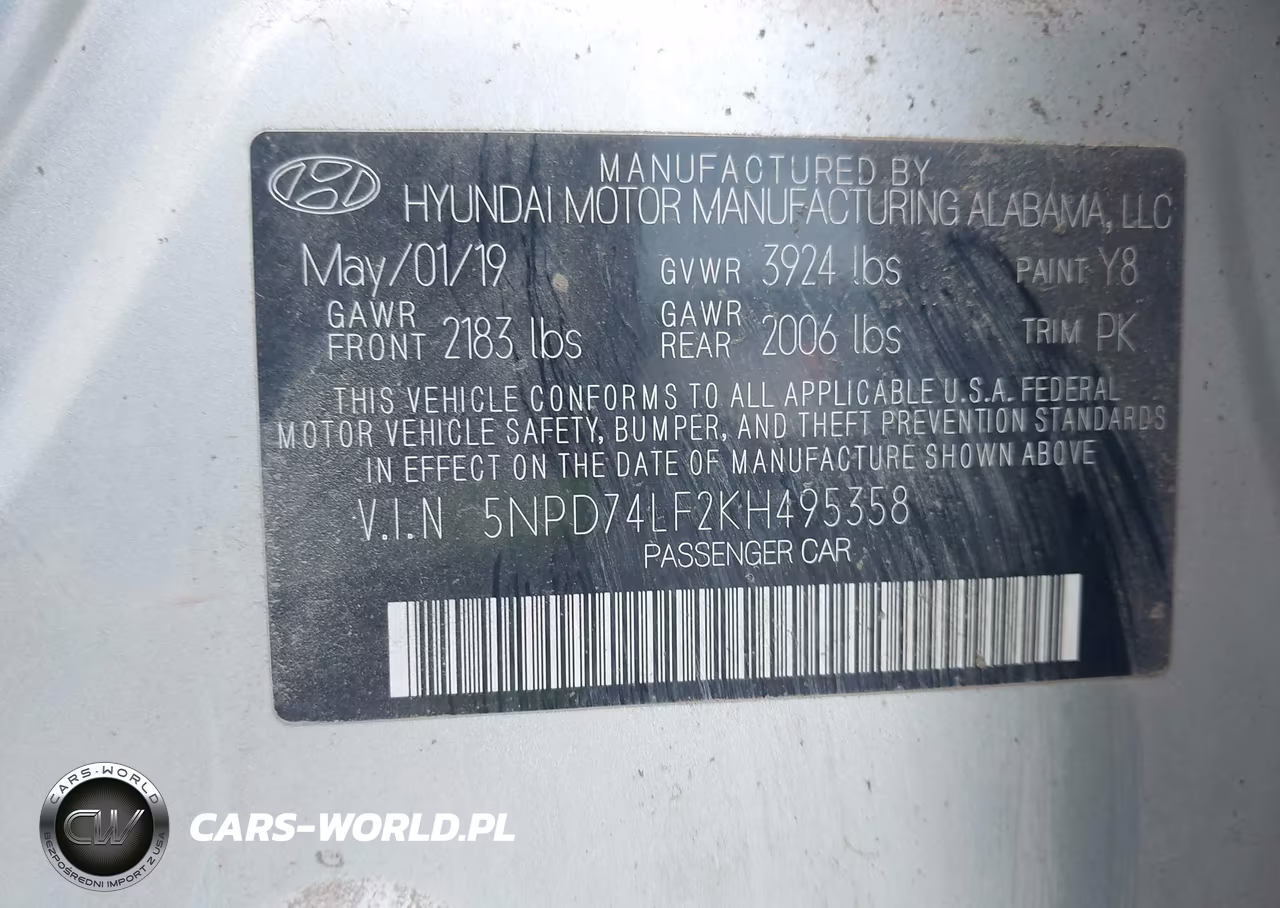 2019 Hyundai Elantra Se VIN:5NPD74LF2KH495358 - 9