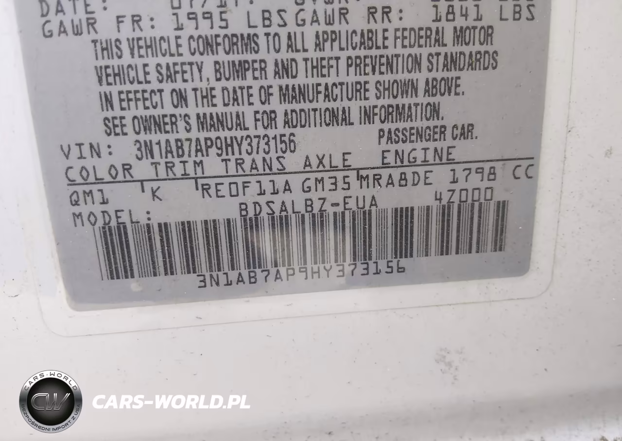 2017 Nissan Sentra S VIN:3N1AB7AP9HY373156 - 9