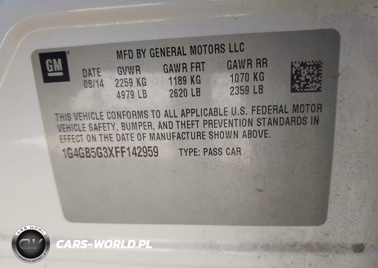 2015 Buick Lacrosse Leather VIN:1G4GB5G3XFF142959 - 9