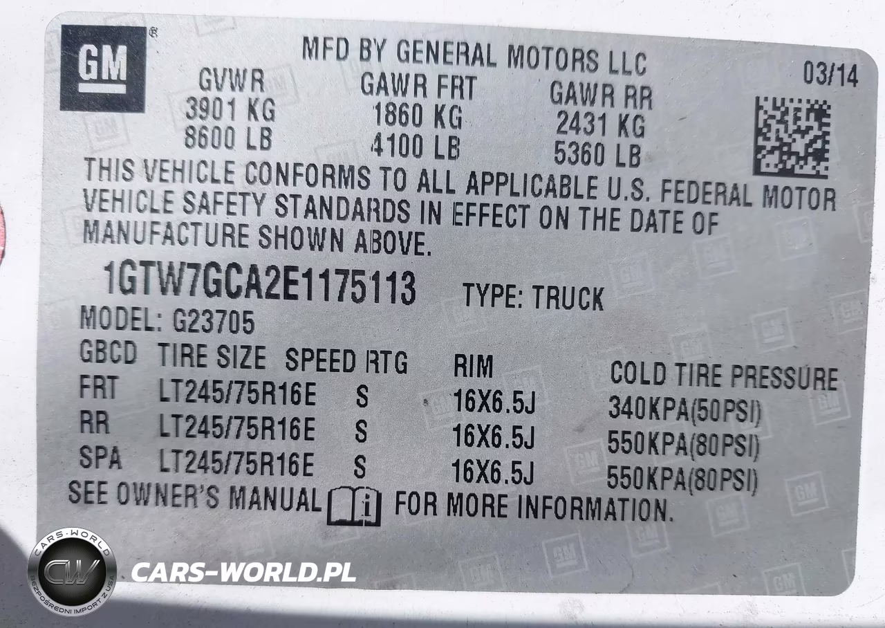 2014 GMC Savana 2500 Work Van VIN:1GTW7GCA2E1175113 - 9