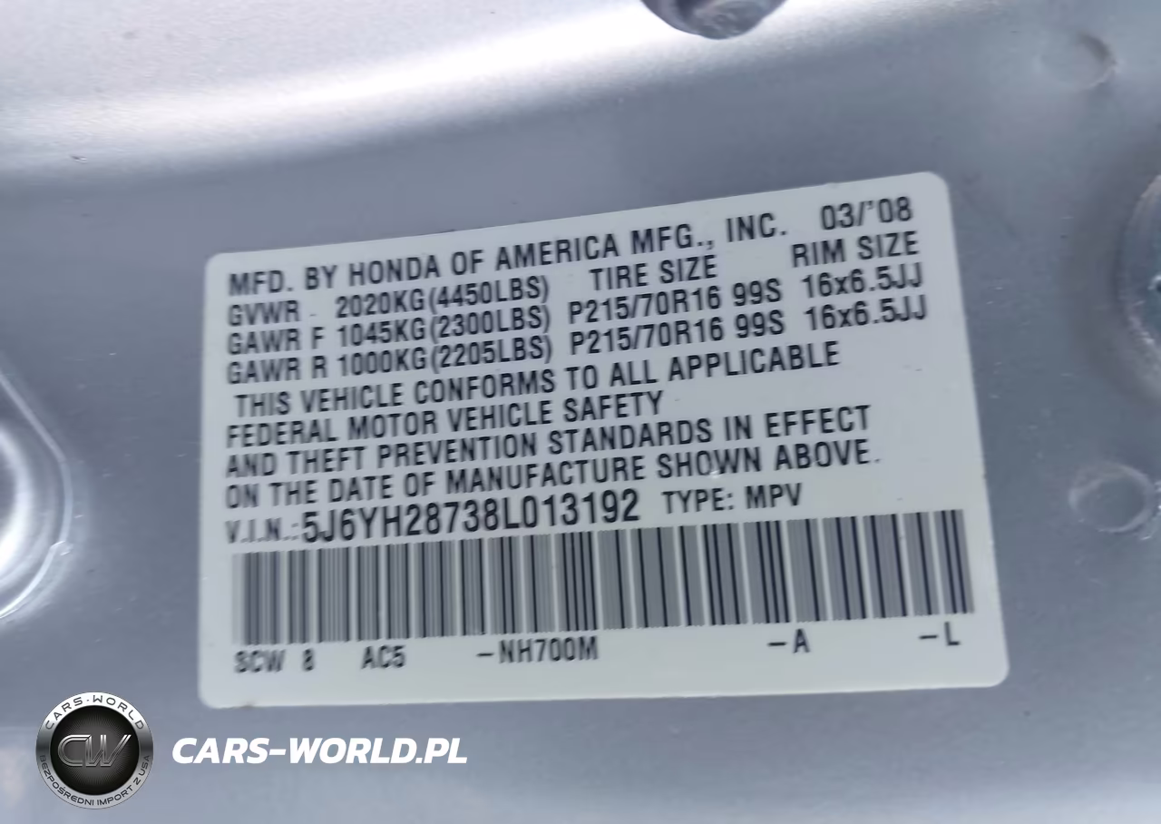 2008 Honda Element Ex VIN:5J6YH28738L013192 - 9