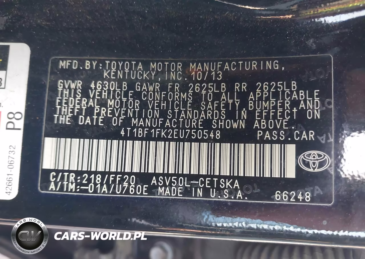 2014 Toyota Camry Se Sport VIN:4T1BF1FK2EU750548 - 9