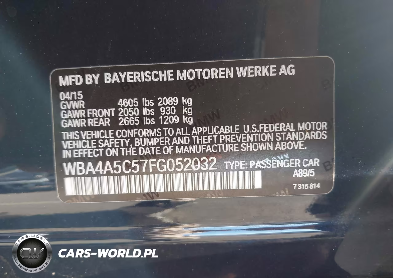2015 BMW 428 Gran Coupe VIN:WBA4A5C57FG052032 - 9