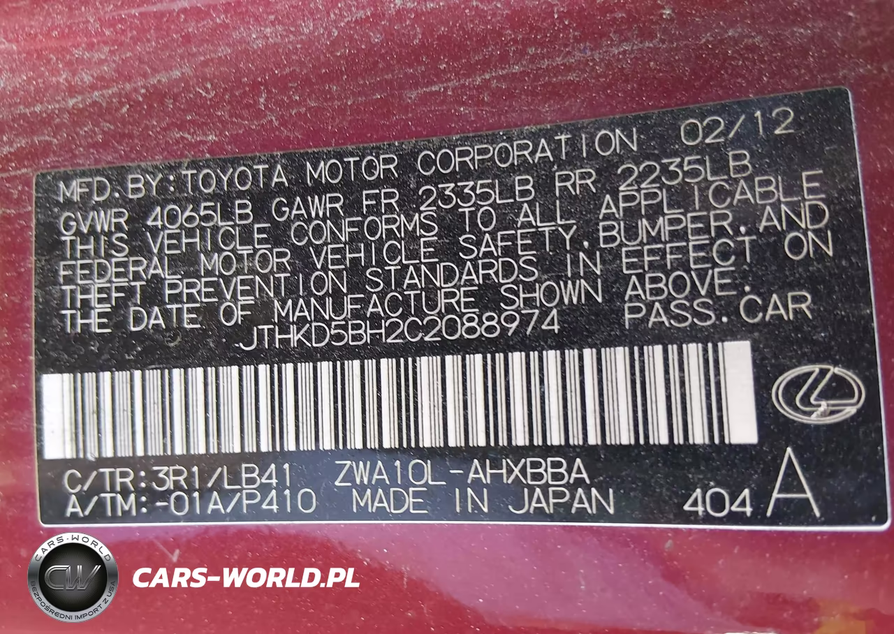 2012 Lexus Ct 200H Premium VIN:JTHKD5BH2C2088974 - 9
