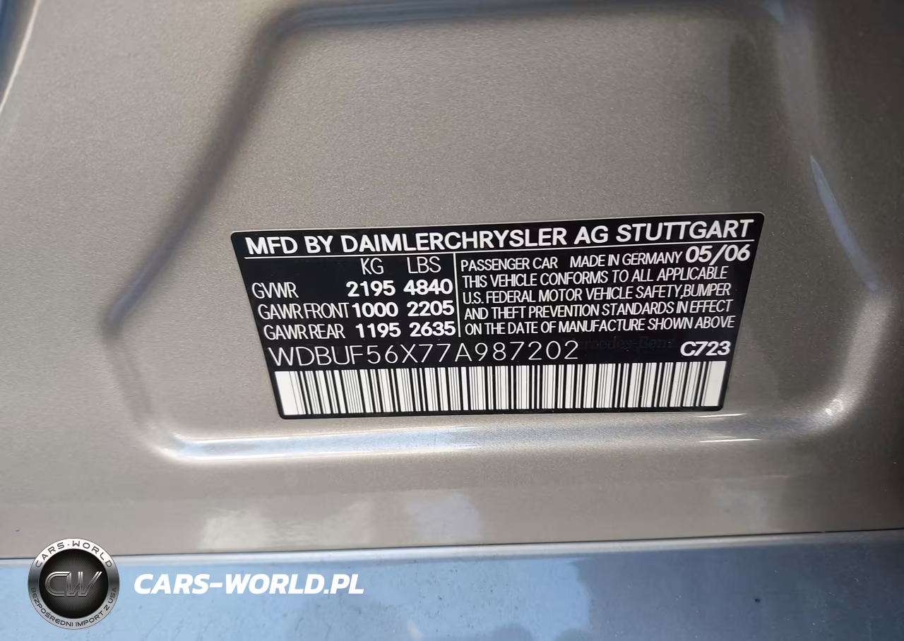 2007 Mercedes-Benz E 350 VIN:WDBUF56X77A987202 - 9