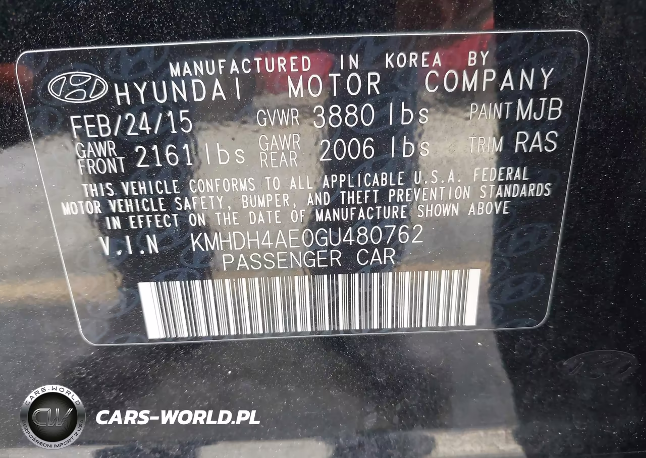 2016 Hyundai Elantra Se VIN:KMHDH4AE0GU480762 - 9