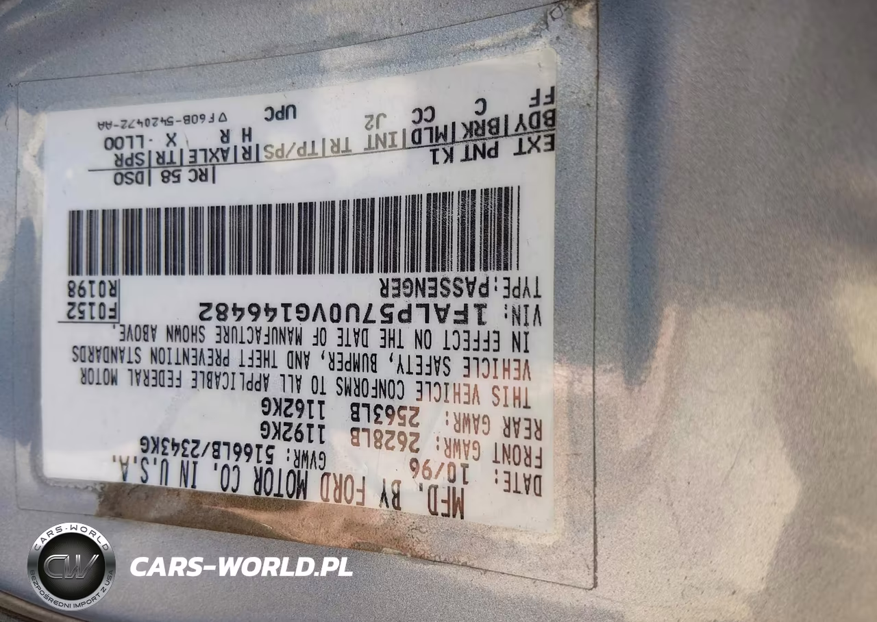 1997 Ford Taurus Gl VIN:1FALP57U0VG146482 - 9
