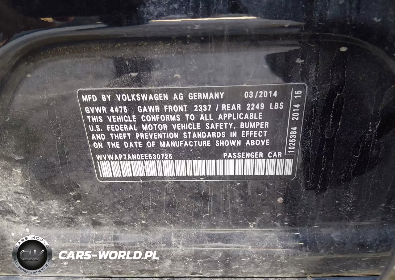 2014 Volkswagen Cc 2.0T R-Line VIN:WVWAP7AN0EE530725 - 9