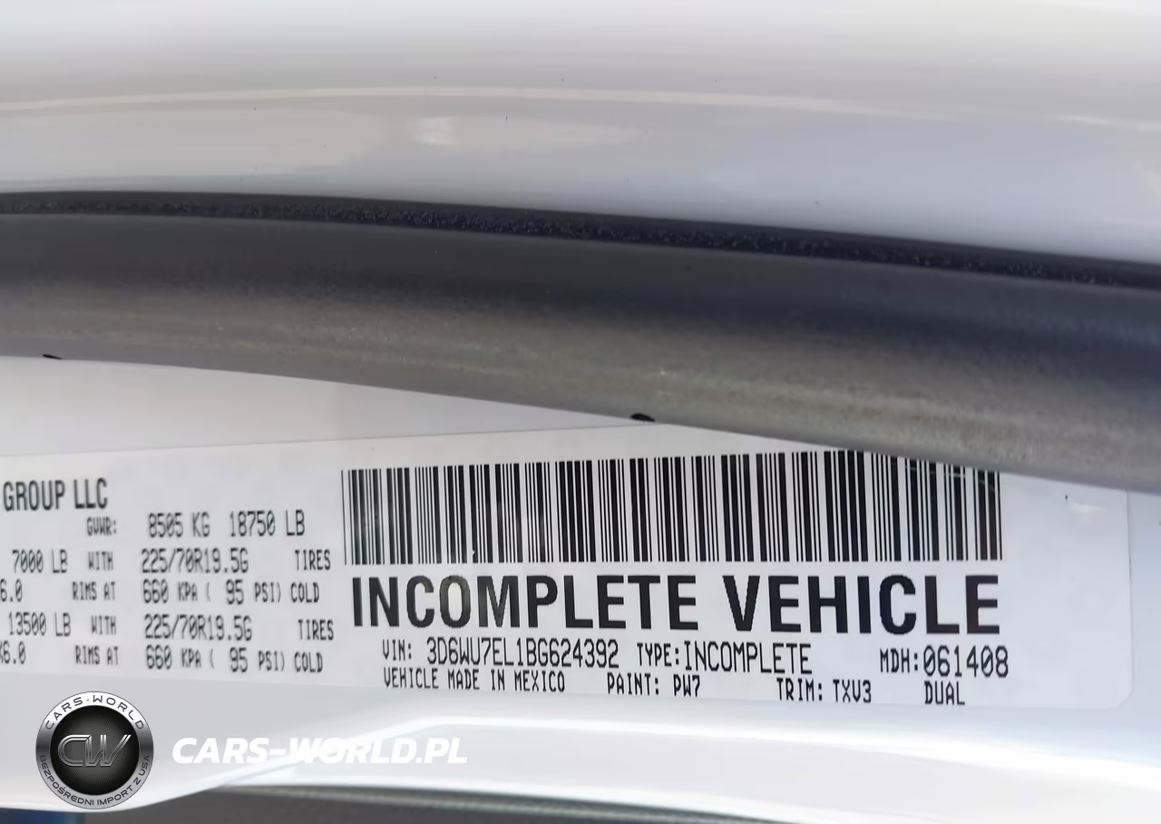 2011 Dodge Ram 5500 St VIN:3D6WU7EL1BG624392 - 8