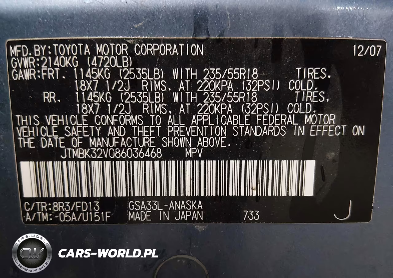 2008 Toyota Rav4 Sport V6 VIN:JTMBK32V086036468 - 9