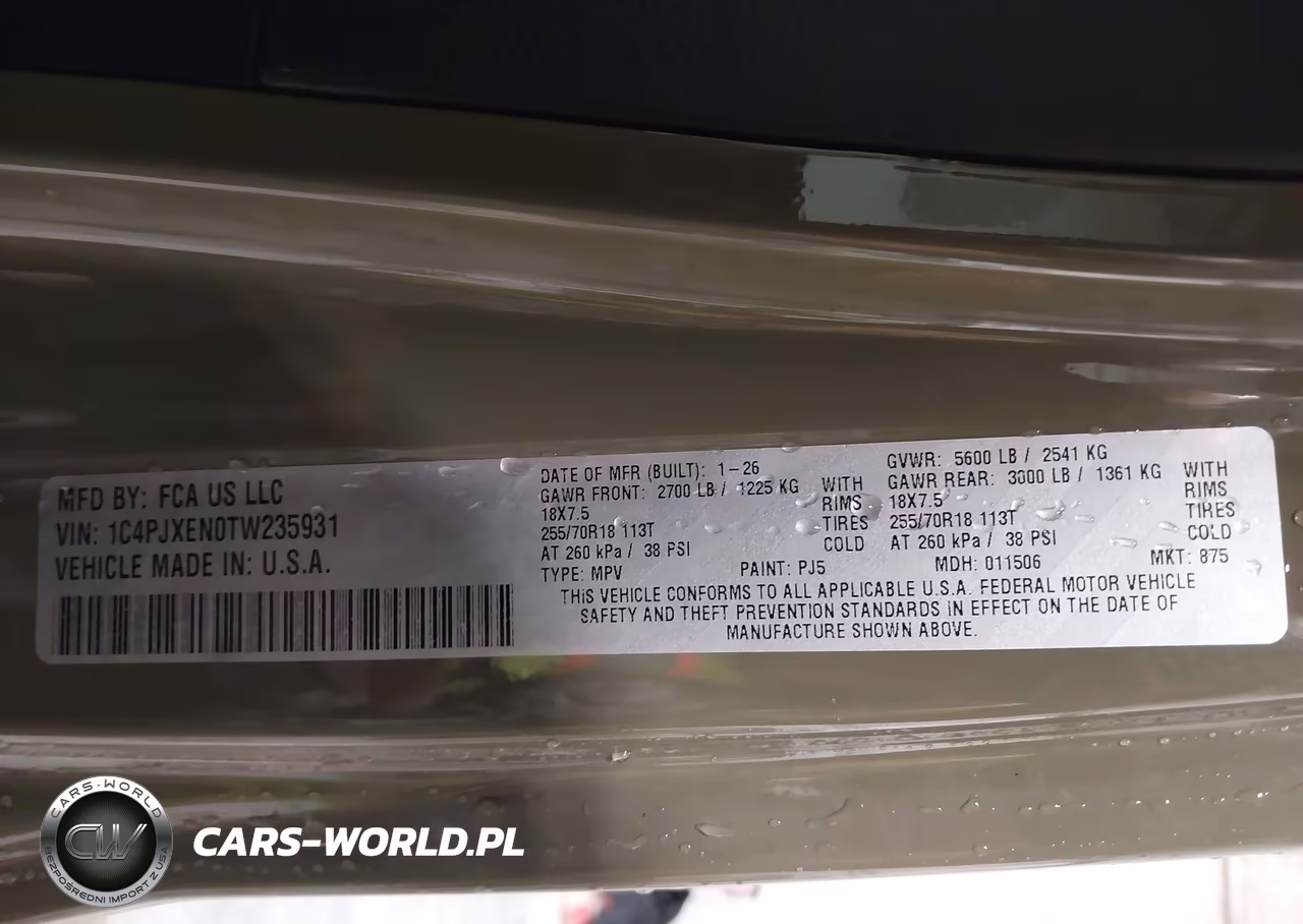 2026 Jeep Wrangler Sahara 4X4 VIN:1C4PJXEN0TW235931 - 9