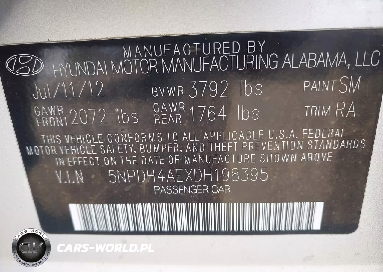 2013 Hyundai Elantra Limited Pzev VIN:5NPDH4AEXDH198395 - 9