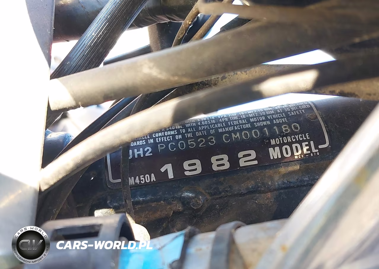 1982 Honda Cm450 A VIN:JH2PC0523CM001180 - 10