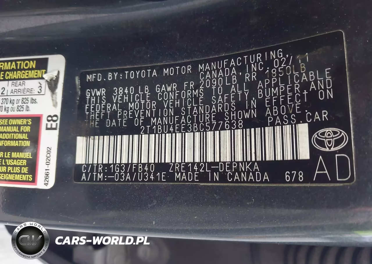 2011 Toyota Corolla Le VIN:2T1BU4EE3BC577638 - 9
