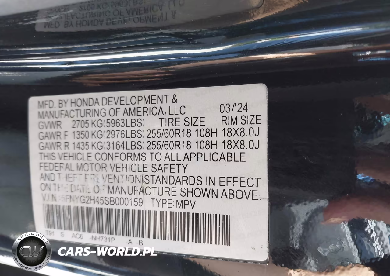 2025 Honda Pilot 2Wd Ex-L VIN:5FNYG2H45SB000159 - 9
