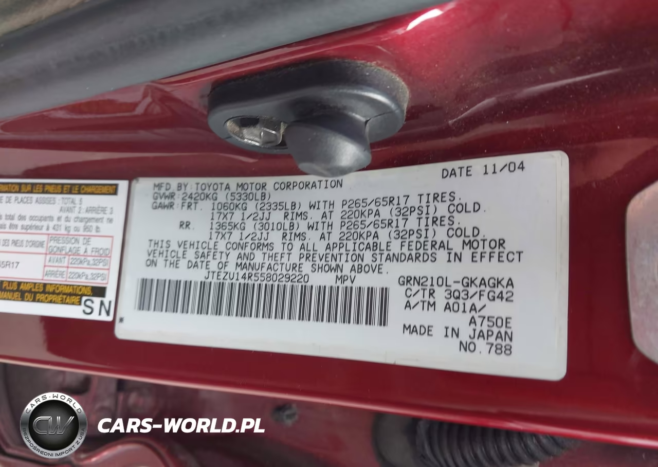 2005 Toyota 4Runner Sr5 V6 VIN:JTEZU14R558029220 - 9