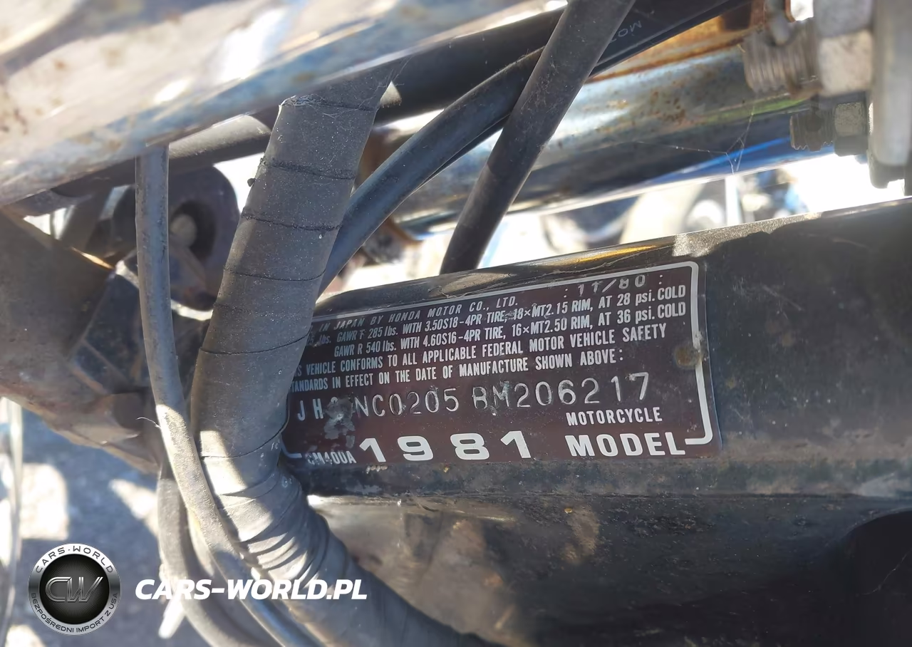 1981 Honda Cm400 A VIN:JH2NC0205BM206217 - 10