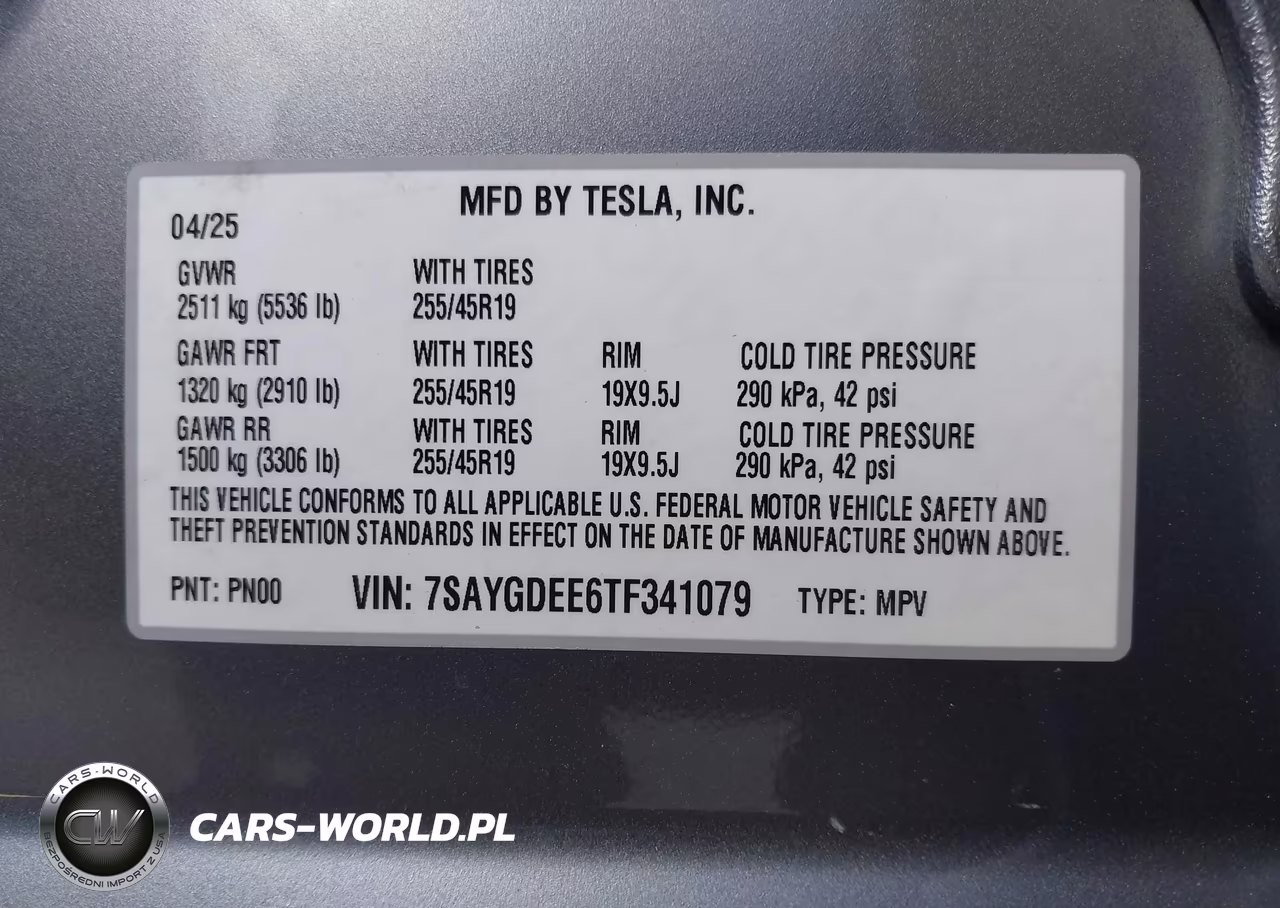 2026 Tesla Model Y VIN:7SAYGDEE6TF341079 - 9