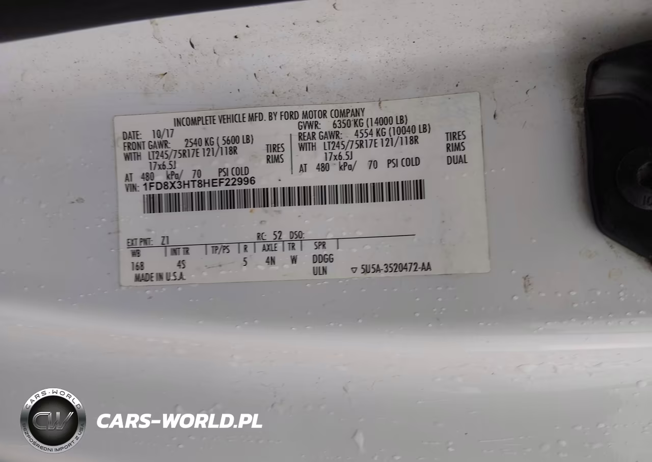2017 Ford F-350 Chassis Xl VIN:1FD8X3HT8HEF22996 - 9