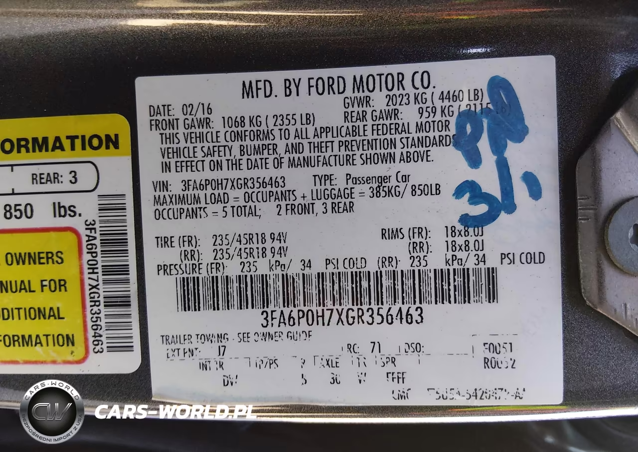 2016 Ford Fusion Se VIN:3FA6P0H7XGR356463 - 9