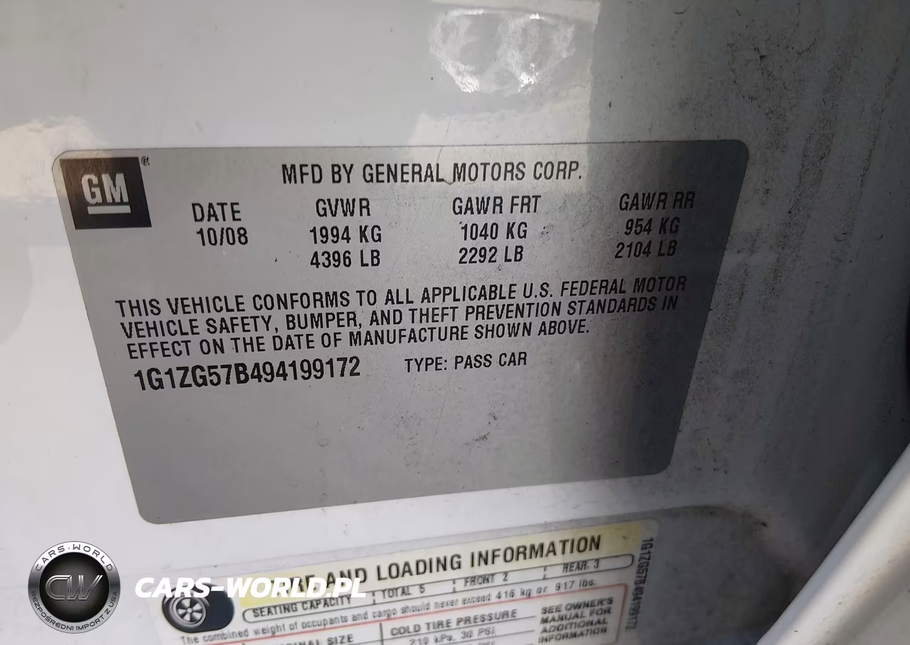 2009 Chevrolet Malibu Ls VIN:1G1ZG57B494199172 - 9