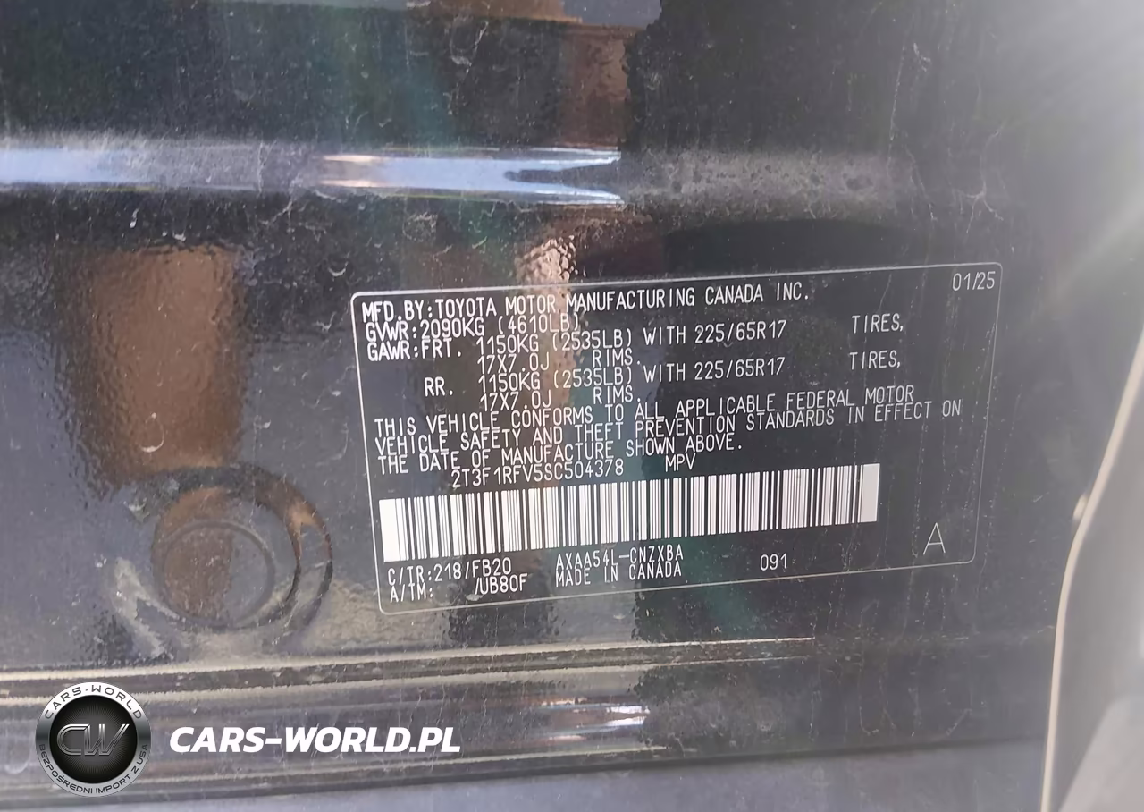 2025 Toyota Rav4 Le VIN:2T3F1RFV5SC504378 - 9