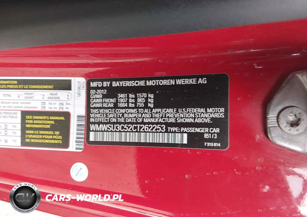 2012 Mini Cooper VIN:WMWSU3C52CT262253 - 9