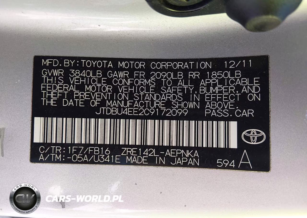 2012 Toyota Corolla Le VIN:JTDBU4EE2C9172099 - 9