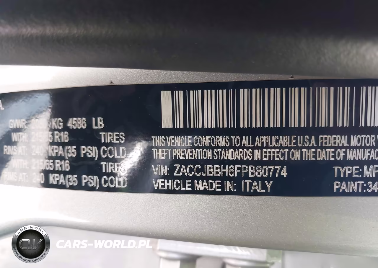2015 Jeep Renegade Latitude VIN:ZACCJBBH6FPB80774 - 9