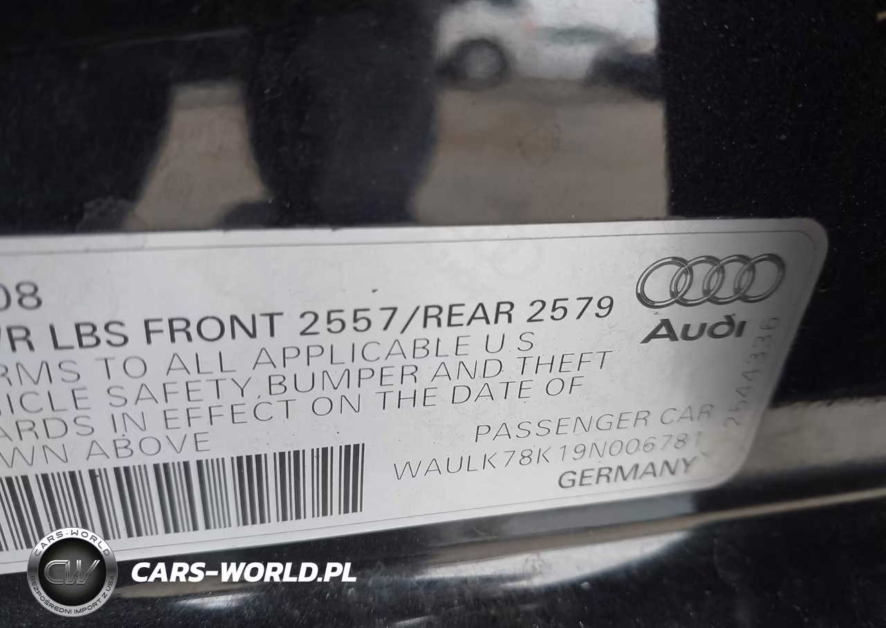 2009 Audi A4 3.2 Premium Plus VIN:WAULK78K19N006781 - 9