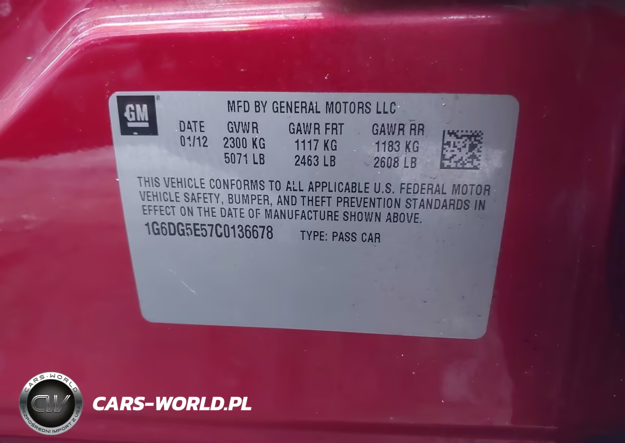 2012 Cadillac Cts Luxury VIN:1G6DG5E57C0136678 - 9