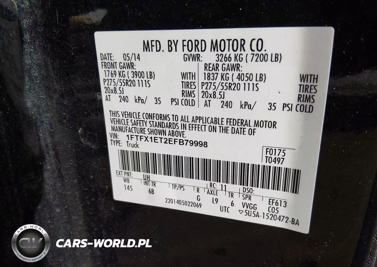 2014 Ford F-150 Fx4 VIN:1FTFX1ET2EFB79998 - 9