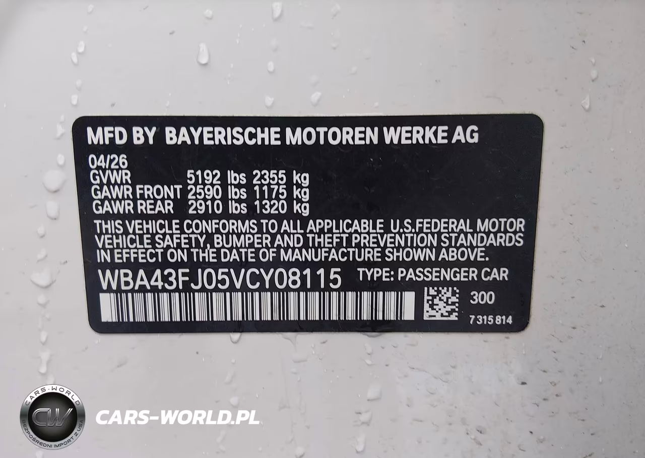 2027 BMW 530I VIN:WBA43FJ05VCY08115 - 9