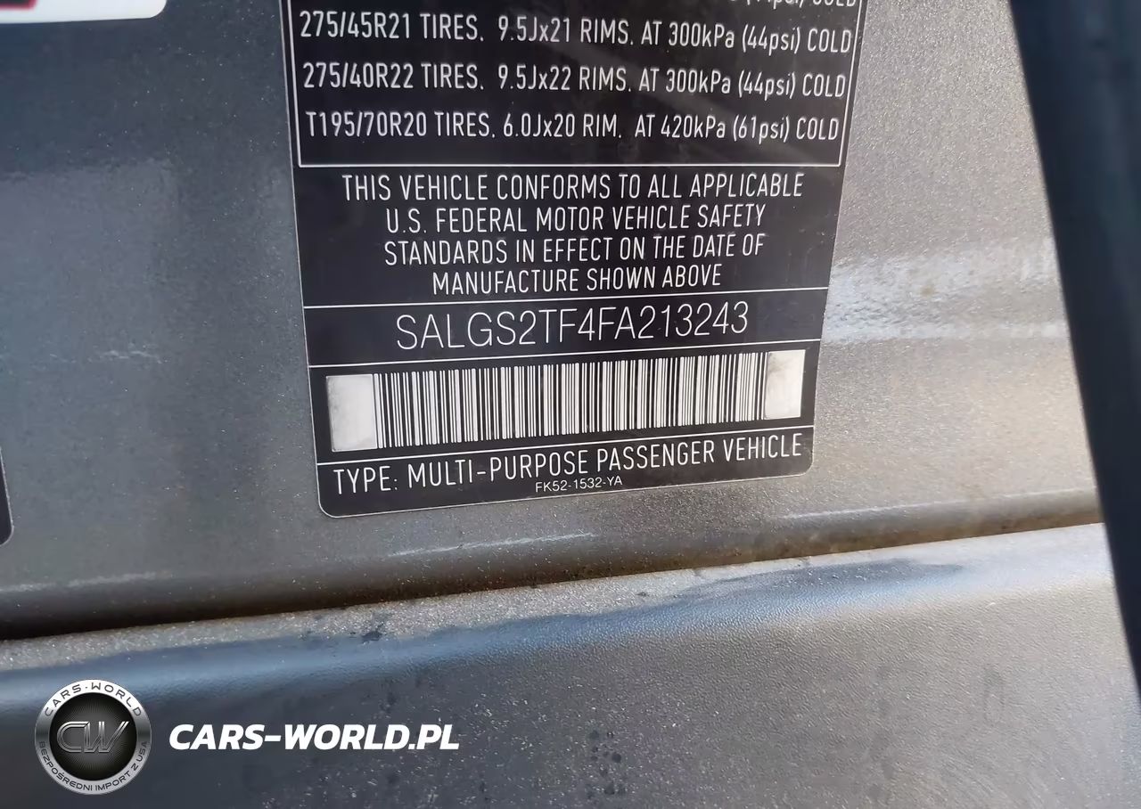 2015 Land Rover Range Rover 5.0L V8 Supercharged VIN:SALGS2TF4FA213243 - 17