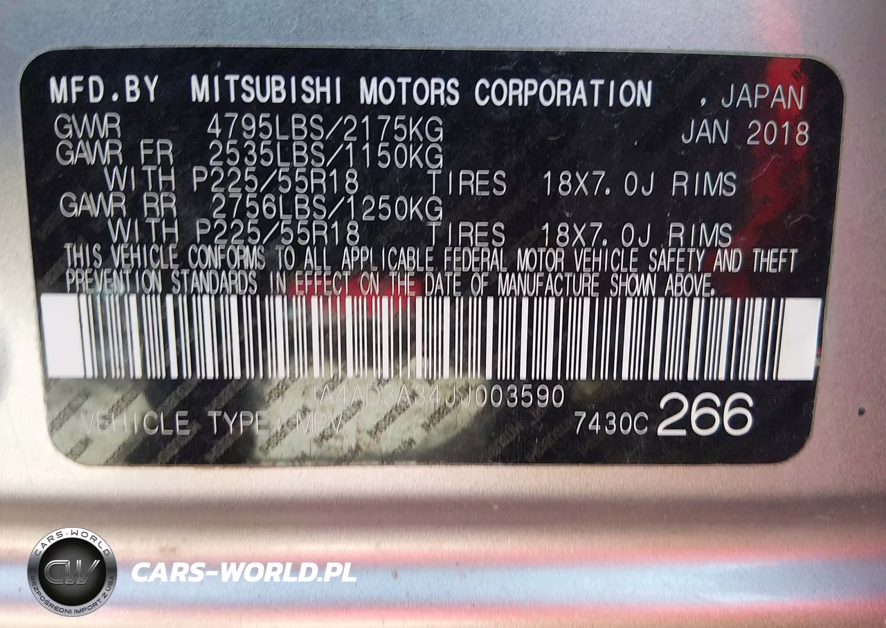 2018 Mitsubishi Outlander Se VIN:JA4AD3A34JJ003590 - 9