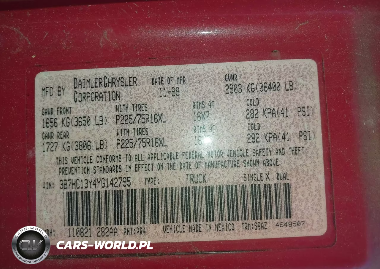 2000 Dodge Ram 1500 St VIN:3B7HC13Y4YG142795 - 9