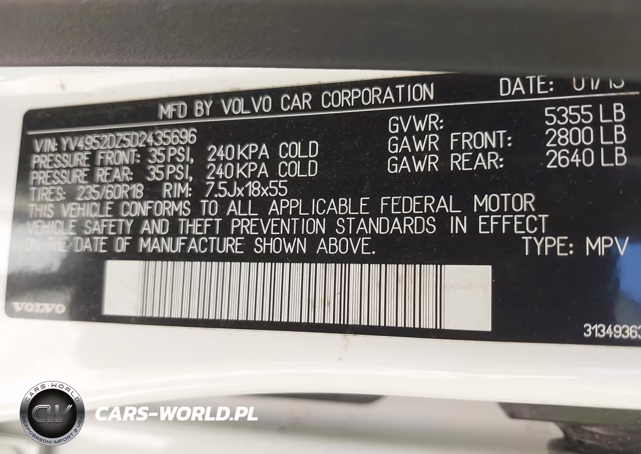 2013 Volvo Xc60 3.2 Platinum VIN:YV4952DZ5D2435696 - 9