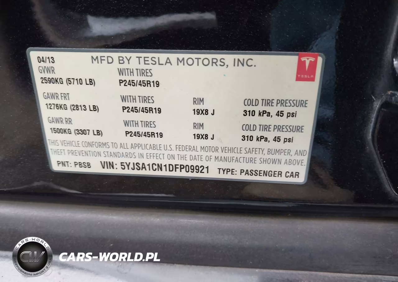2013 Tesla Model S VIN:5YJSA1CN1DFP09921 - 9