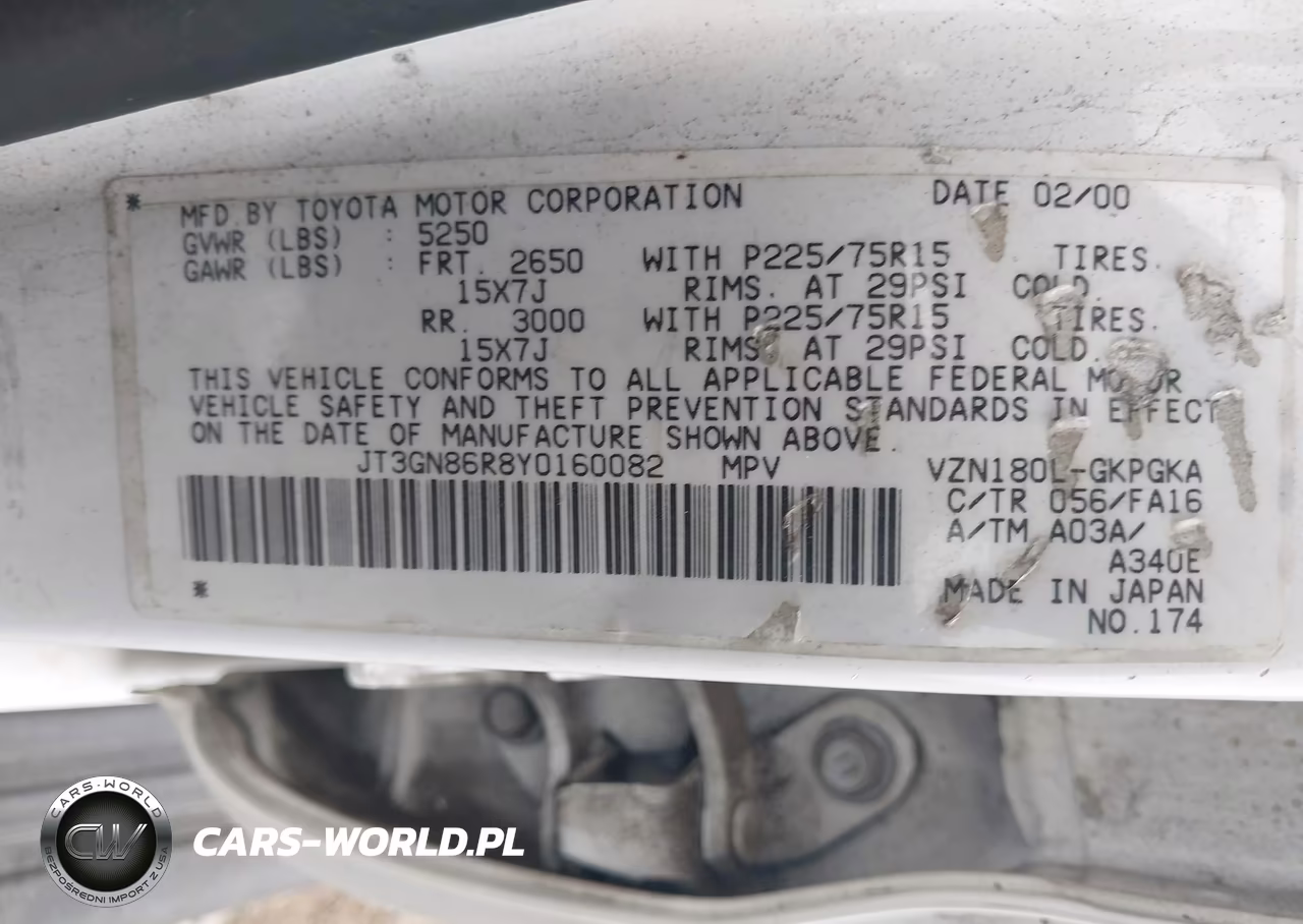 2000 Toyota 4Runner Sr5 V6 VIN:JT3GN86R8Y0160082 - 9