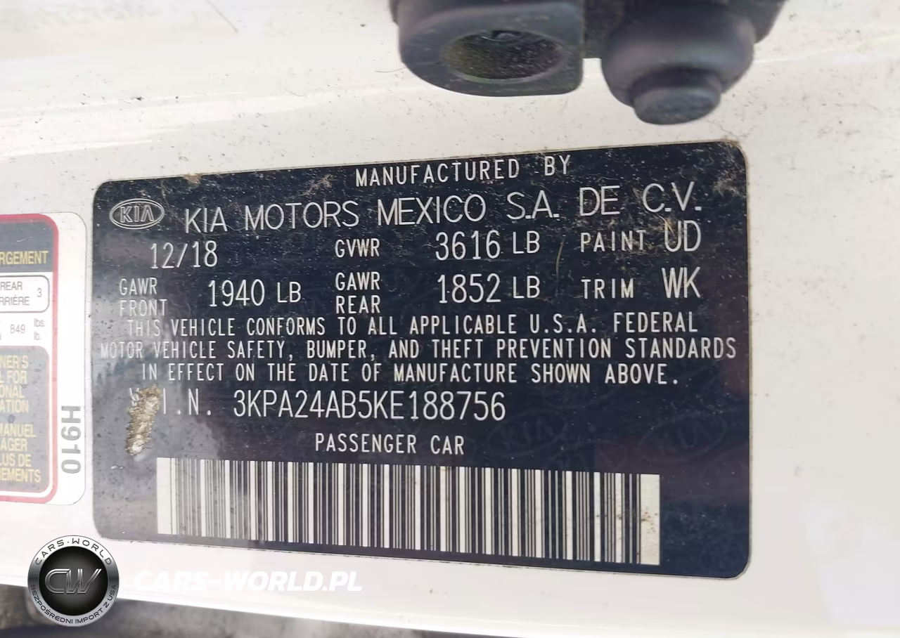 2019 Kia Rio S VIN:3KPA24AB5KE188756 - 9