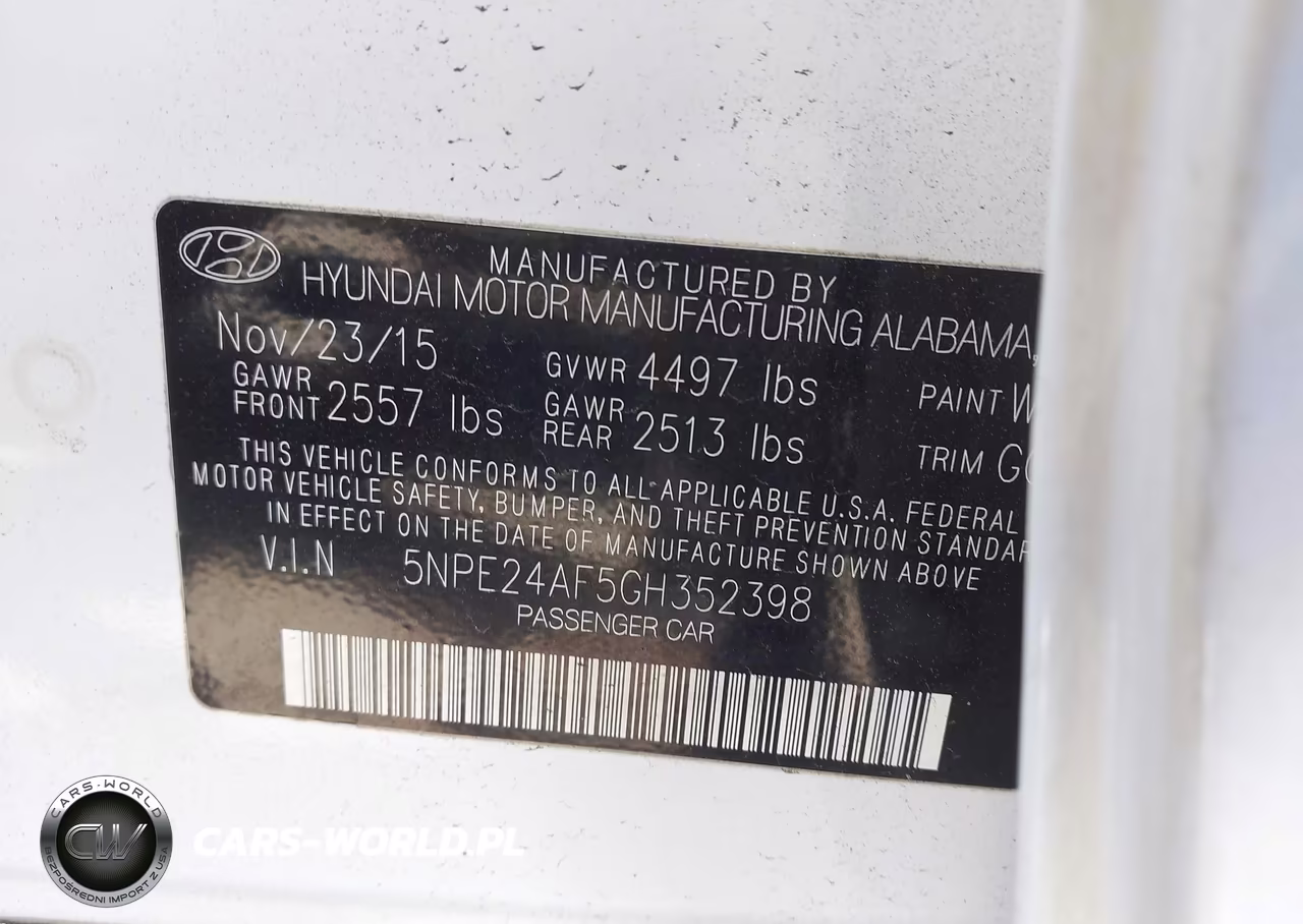 2016 Hyundai Sonata Se VIN:5NPE24AF5GH352398 - 9