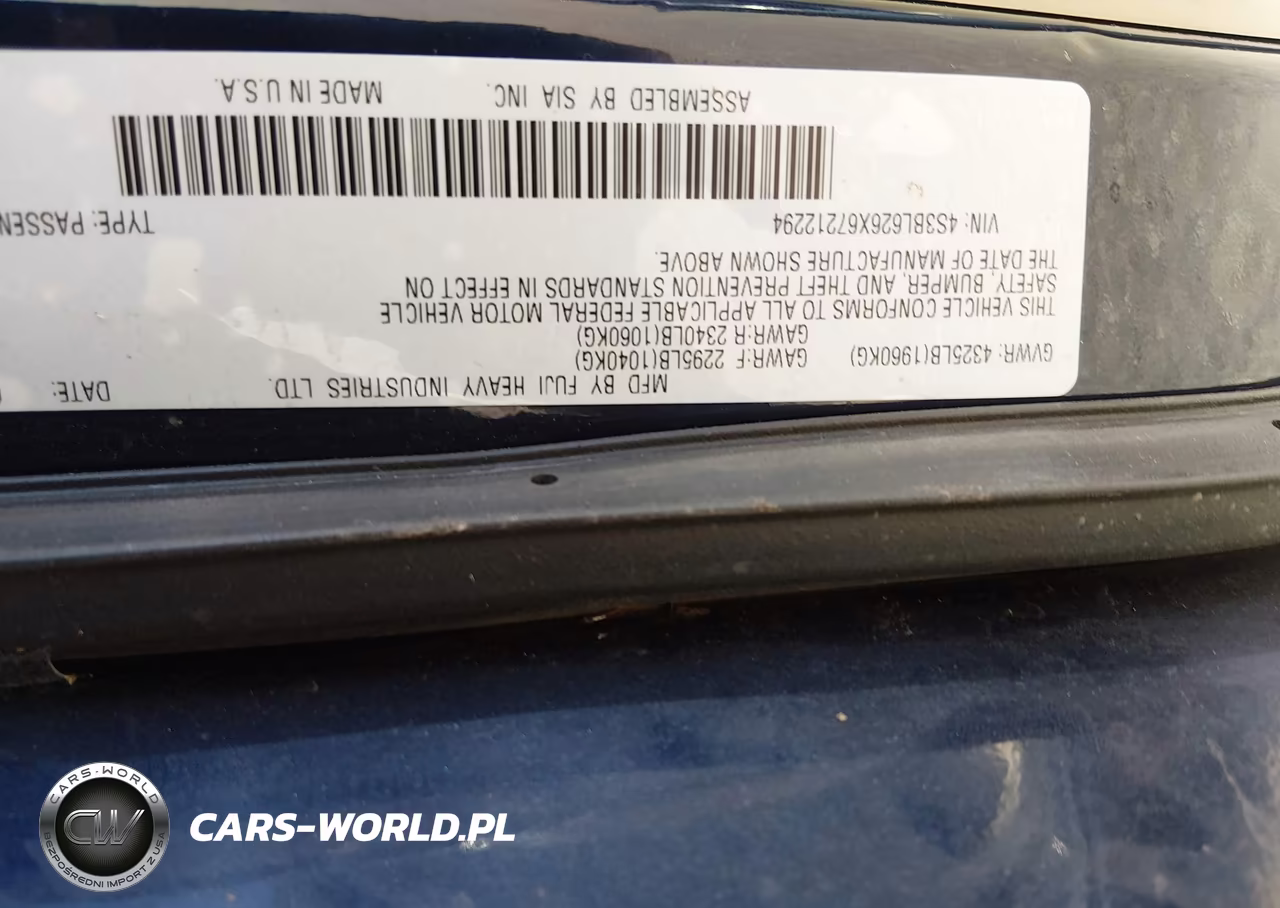 2006 Subaru Legacy 2.5I VIN:4S3BL626X67212294 - 9